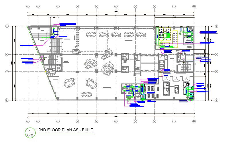Tips For Draw Second Floor Plan Of Club With Working Drawing Autocad File
