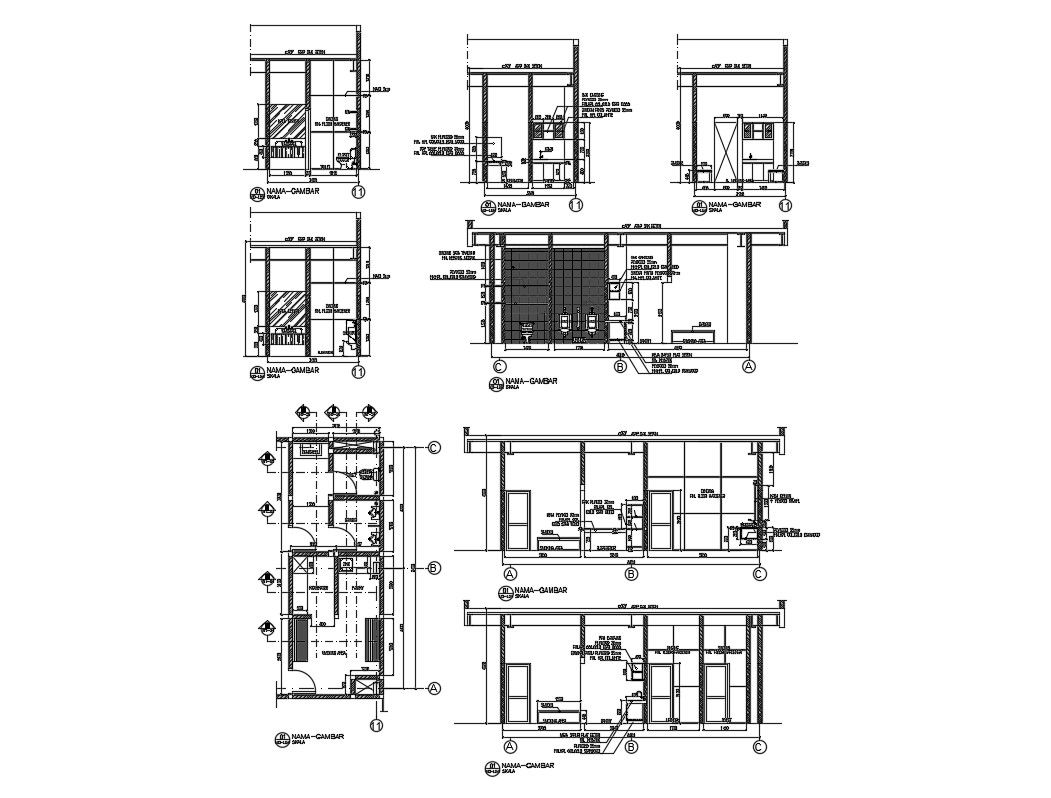 Toilet Details DWG File Download