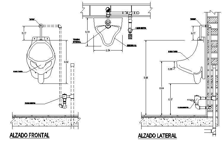 Toilet installation details of corporate office dwg file
