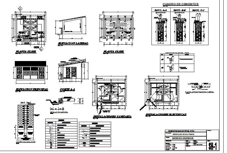 Toilet plan detail and electrical plan detail dwg file