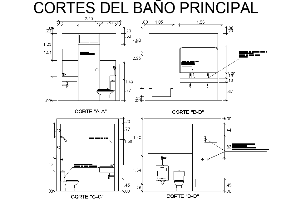 Toilet section autocad file