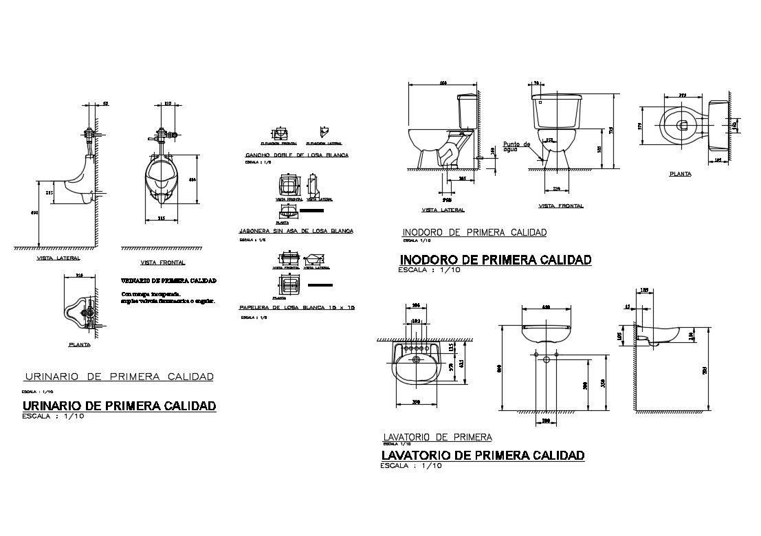 Toilet sheet section, installation and plumbing structure details dwg file