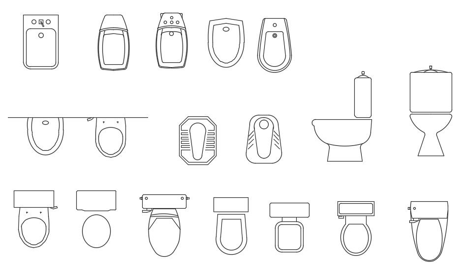 Toilet CAD Block Free Download Drawing