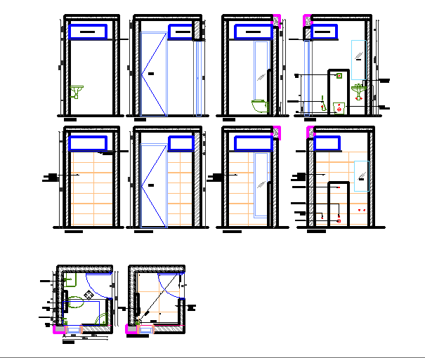 Toilet Plan And Elevation AutoCAD Drawing File