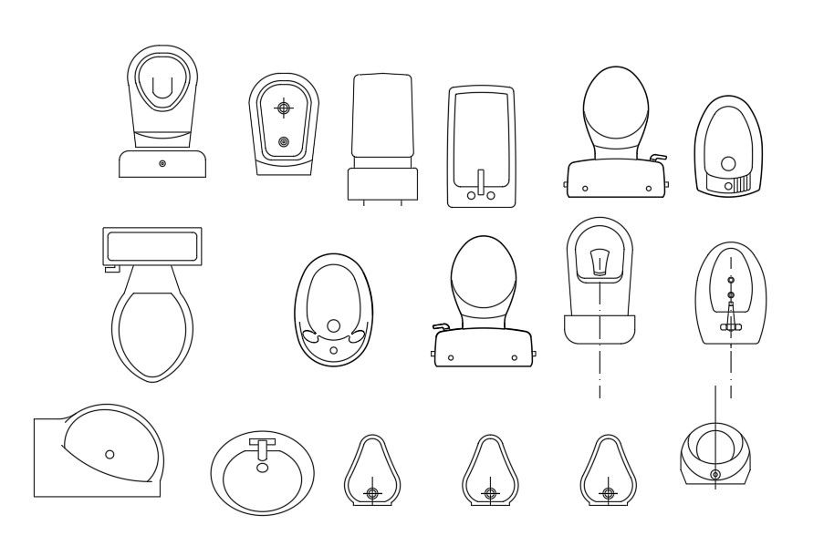 Toilet Sanitary CAD Blocks Free Download DWG File