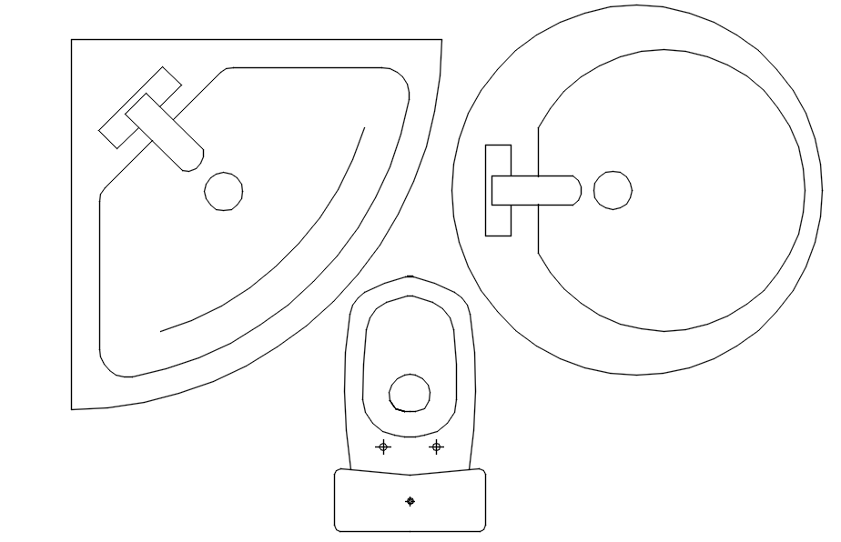 Toilet block and washbasin block design with detail AutoCAD drawing, CAD file, dwg file