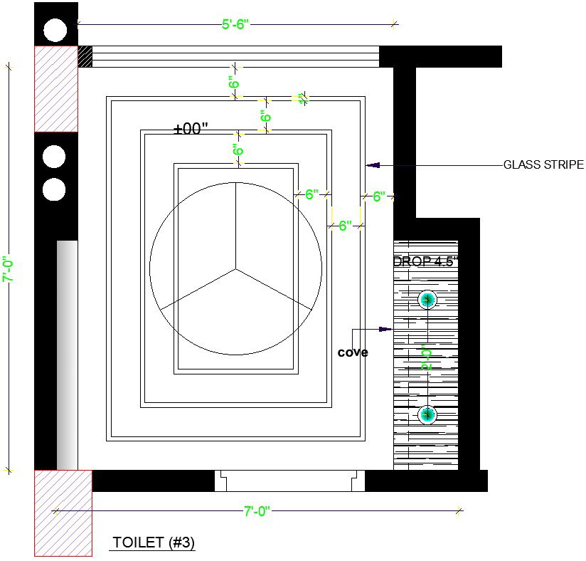 Toilet celling design