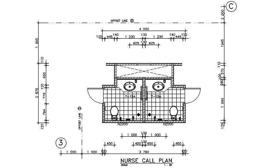 Toilet plan of the hospital buildings (5th & 6th floor) has drawn in the 2D Autocad DWG drawing file. Download the Autocad DWG drawing file.