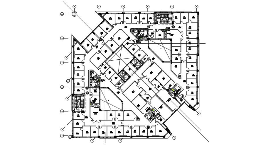 Toilet plans from the commercial building floor.