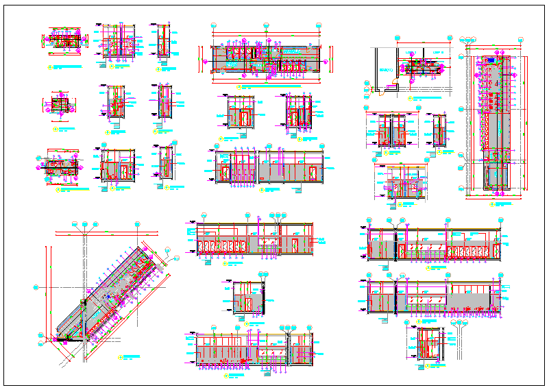 Toilets room planning elevation section plan dwg file