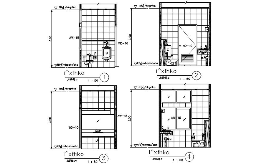 Toilet straight view section and elevation details are given in this AutoCAD Drawing.Download the AutoCAD 2D DWG file.