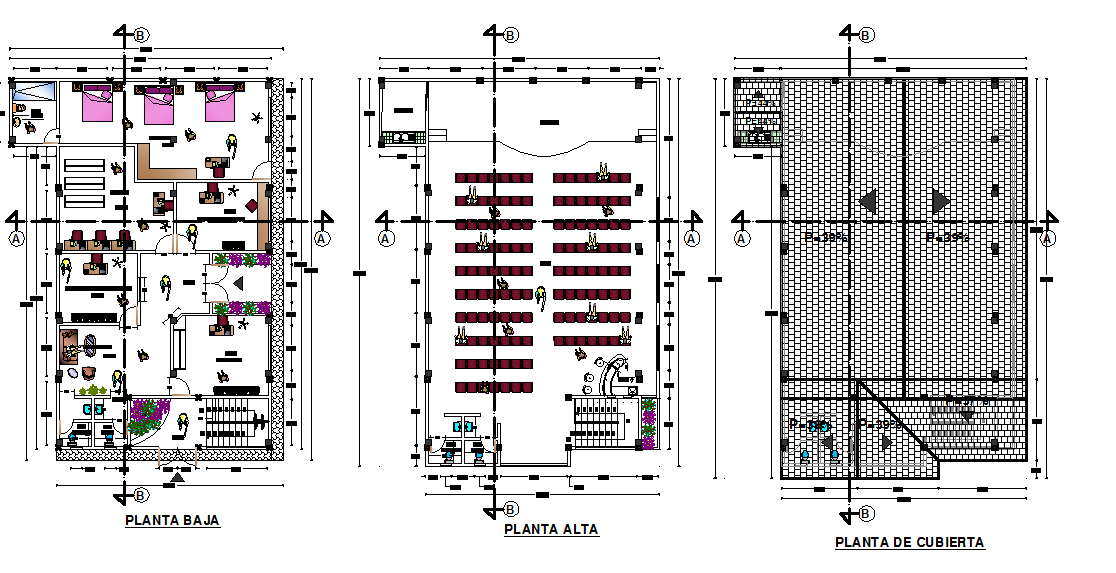 Top to bottom floor center line plan detail dwg file