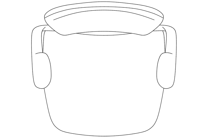 Chair Top View AutoCAD Plan in DWG File for Designers