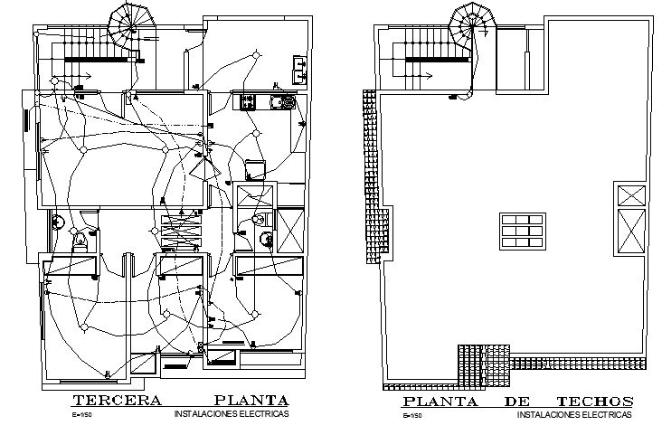 Top view layout plan and electrical layout