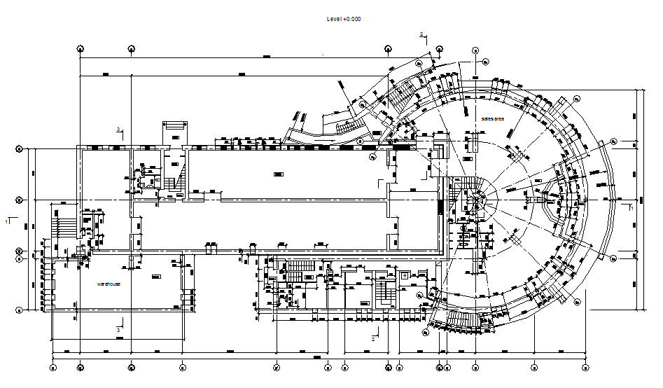 Top view layout plan of shopping complex