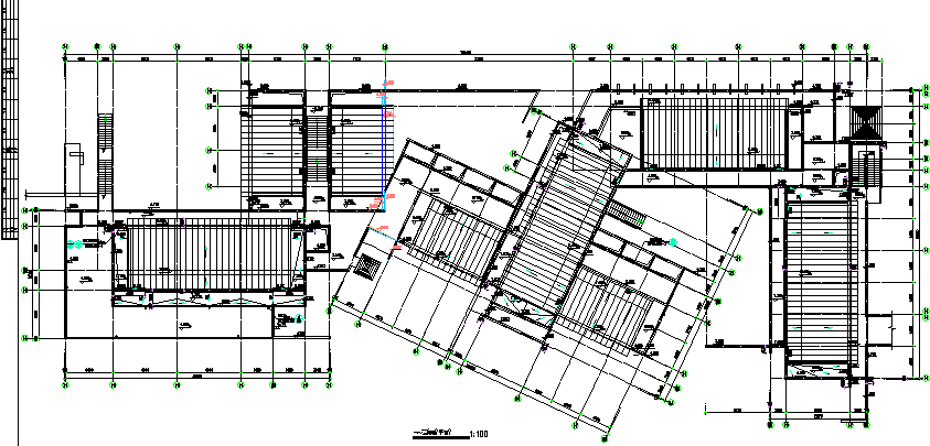 Top view plan of staircase