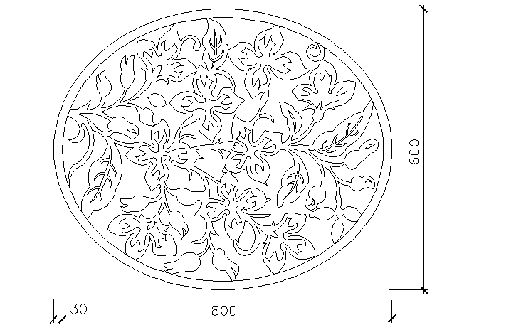 Top view table top detail