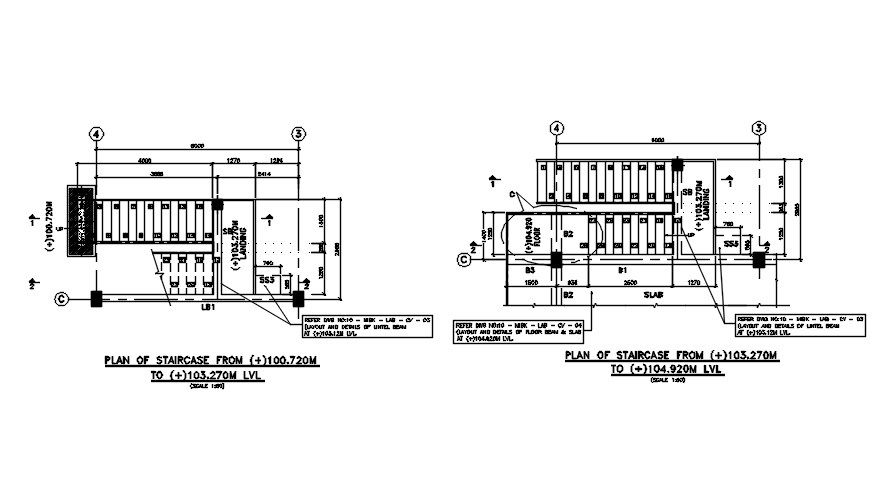 Top plan detail of staircase detail provided in this AutoCAD drawing file. Download this 2d Autocad drawing file.