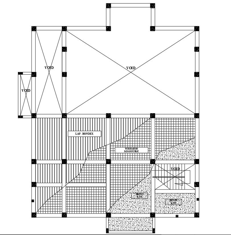 Top View Construction Layout CAD File for Architect