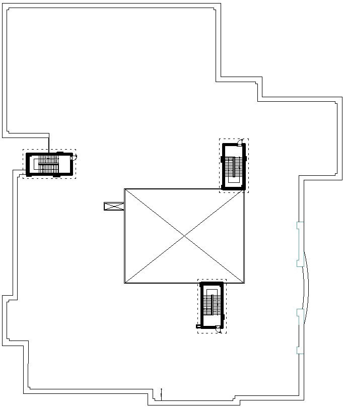 Top view of a building.