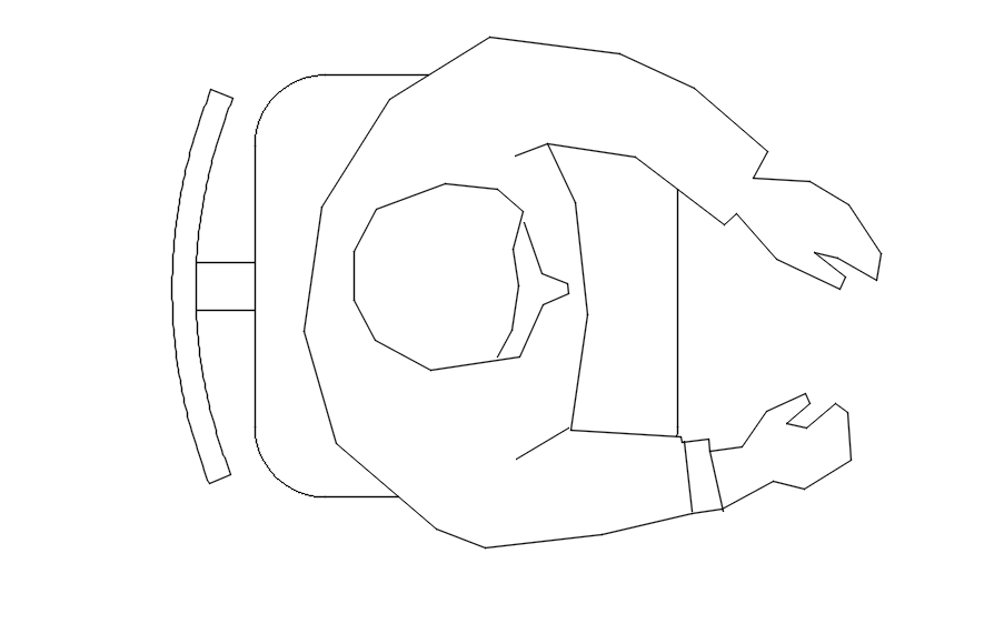 Top view of chair with human CAD block, CAD file, dwg file