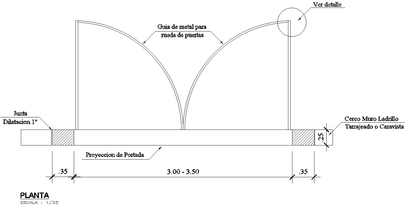 Top view of door section in detail AutoCAD drawing, dwg file, CAD file
