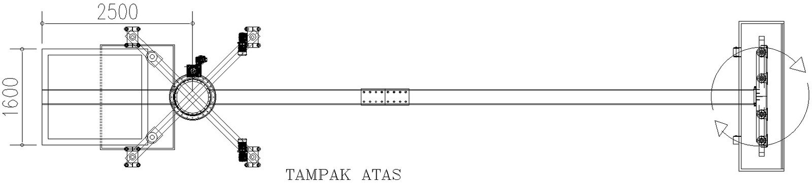 Top view of machine in detail AutoCAD drawing, CAD file, dwg file