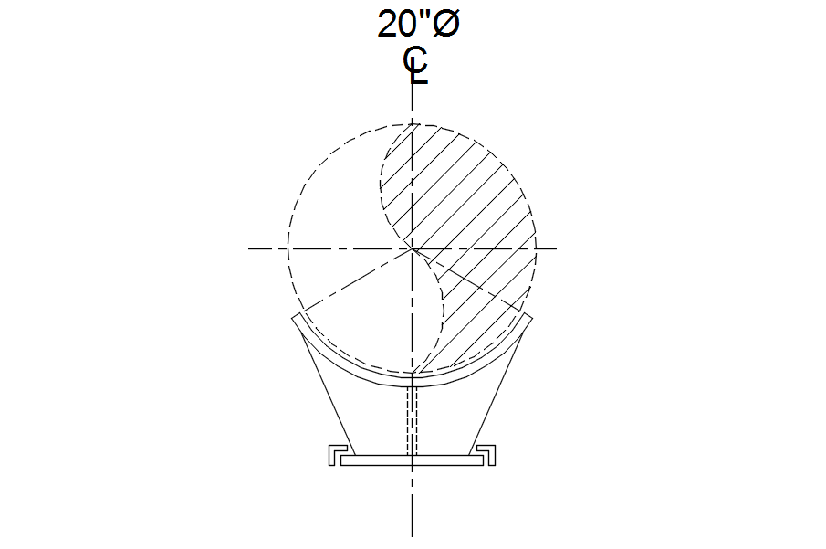 Top view of machine in detail AutoCAD drawing, dwg file, CAD file