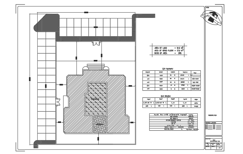 Top view of the 18x16m penthouse plan AutoCAD model