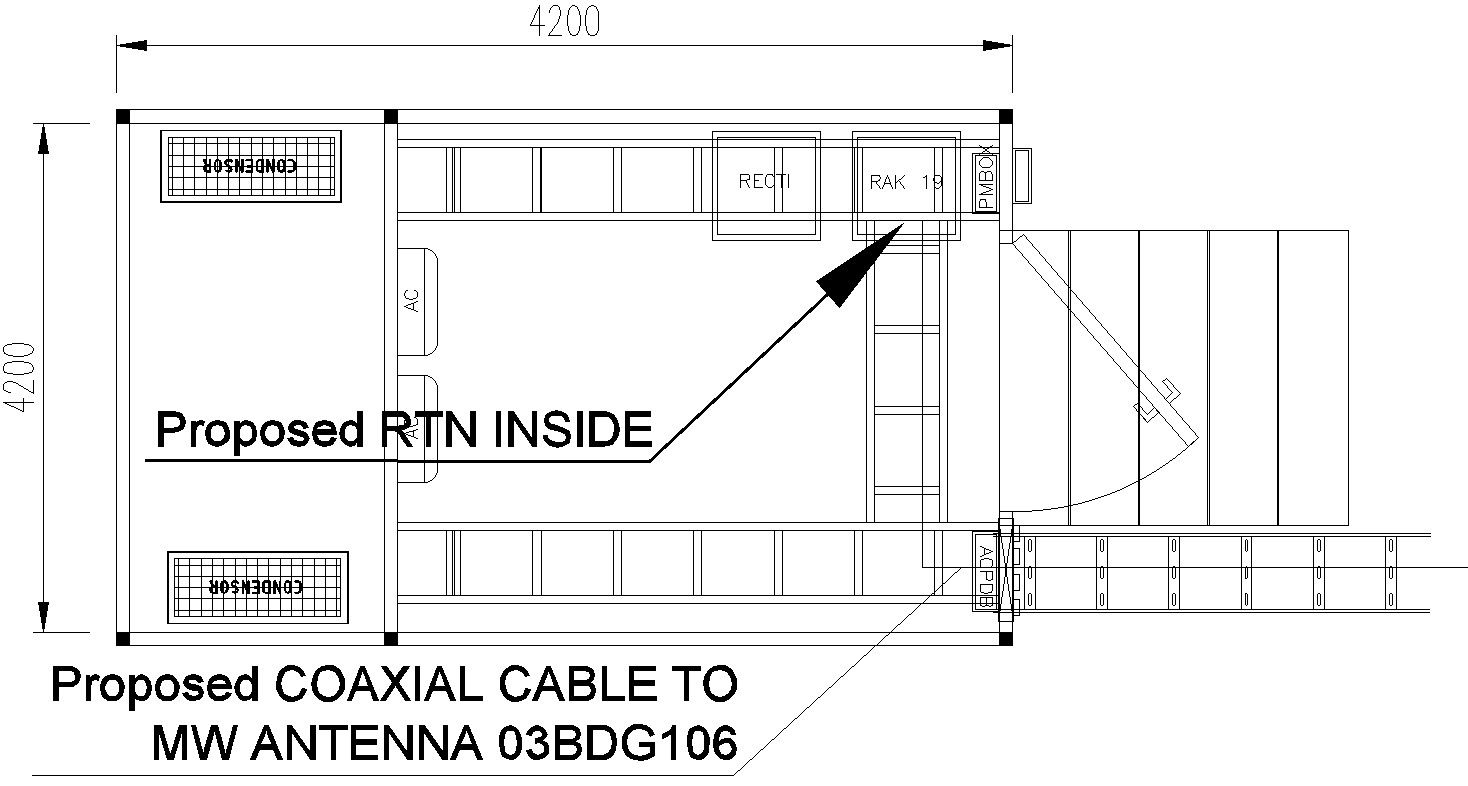 Top view of tower cabinet with detail AutoCAD drawing