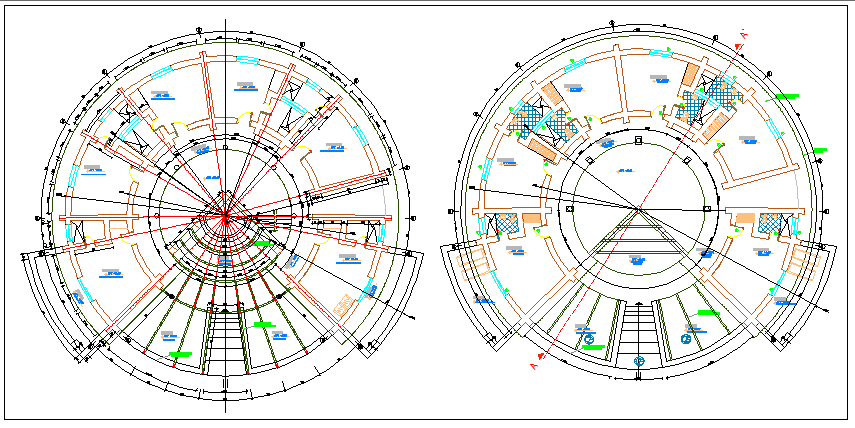 Tourist Hotel Architecture Layout and Structure Details dwg file