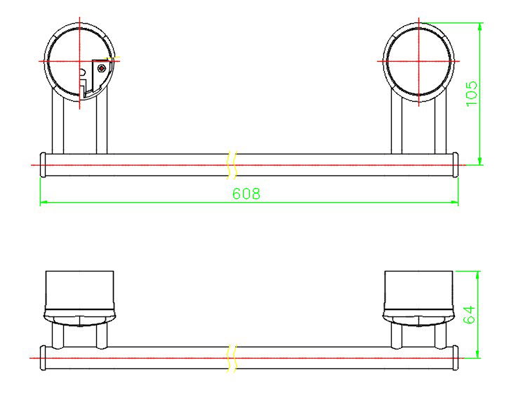 Towel Holder Hardware Accessories Free CAD Blocks DWG File