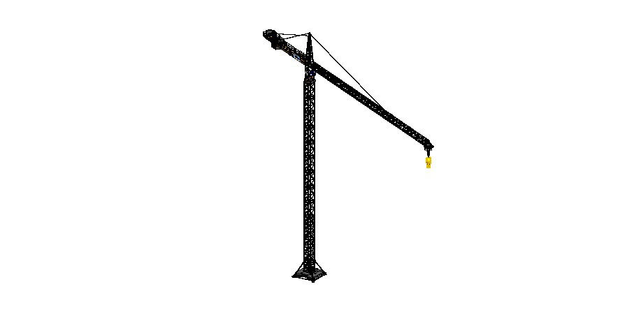 Tower crane Liebherr 3d model cad drawing details skp file