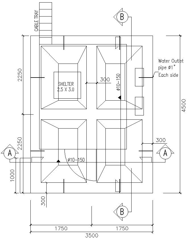 Tower shelter in detail AutoCAD drawing, dwg file, CAD file