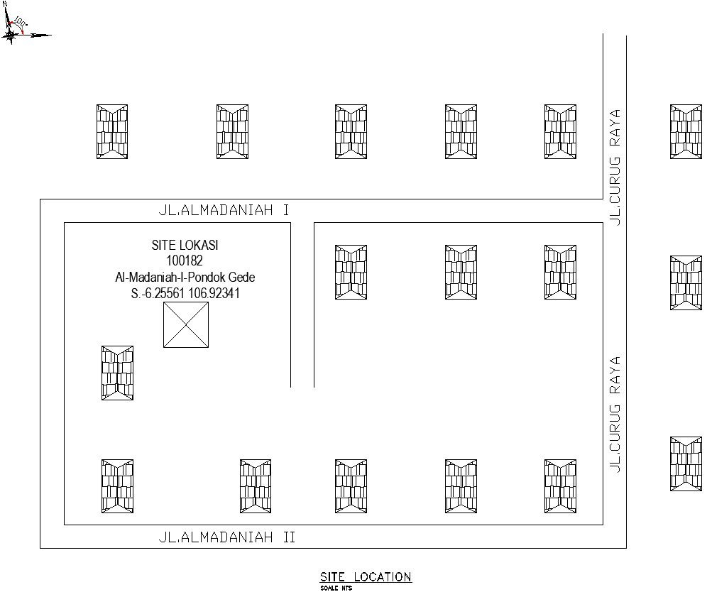 Tower site location in detail AutoCAD drawing, dwg file, CAD file