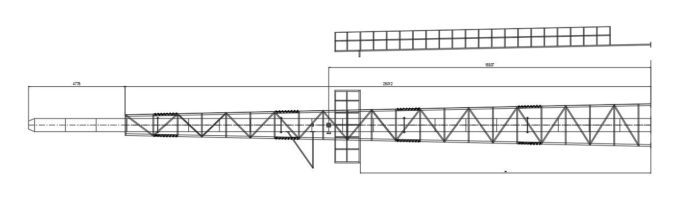 Tower structure details in AutoCAD 2D drawing, CAD file, dwg file