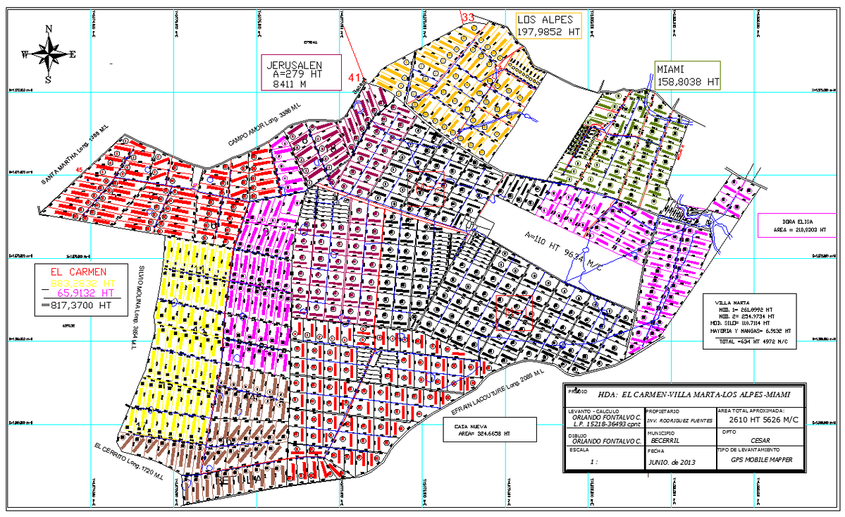 Town Planing Detail Layout Road Network Plot Zoning AutoCAD DWG File