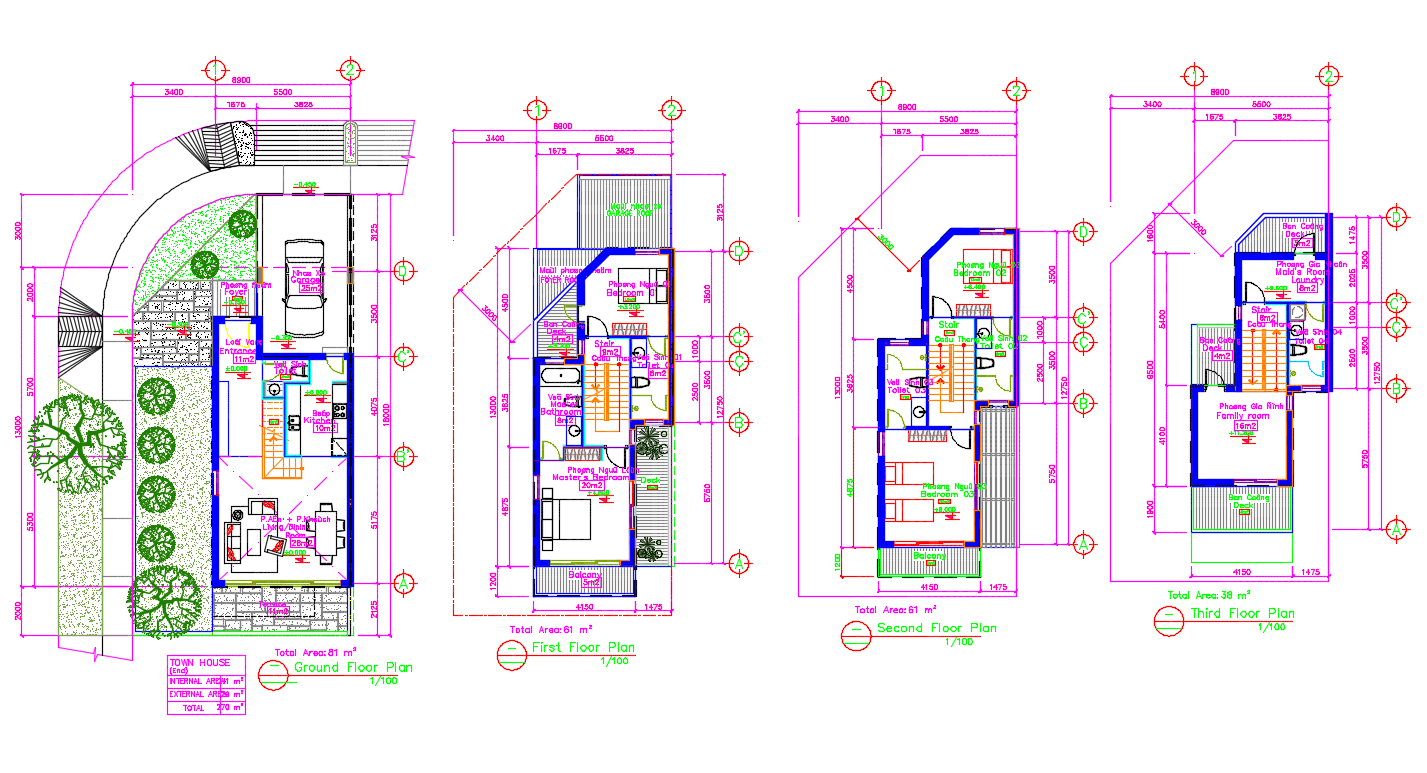 Townhouse Cad Plan 