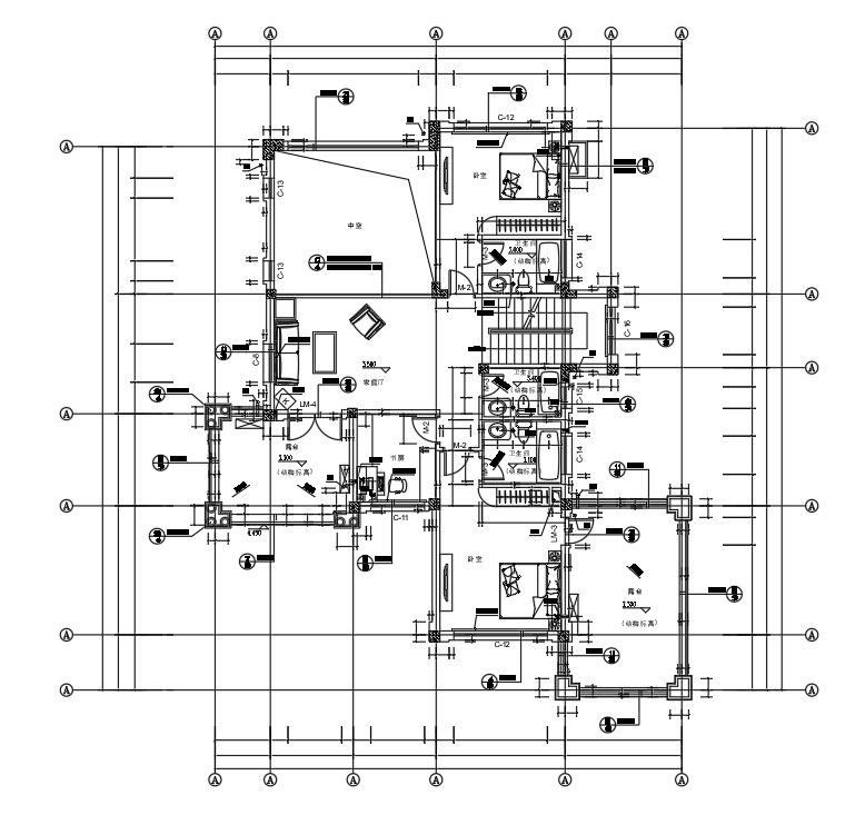 Townhouse Plan AutoCAD Drawing Download DWG File