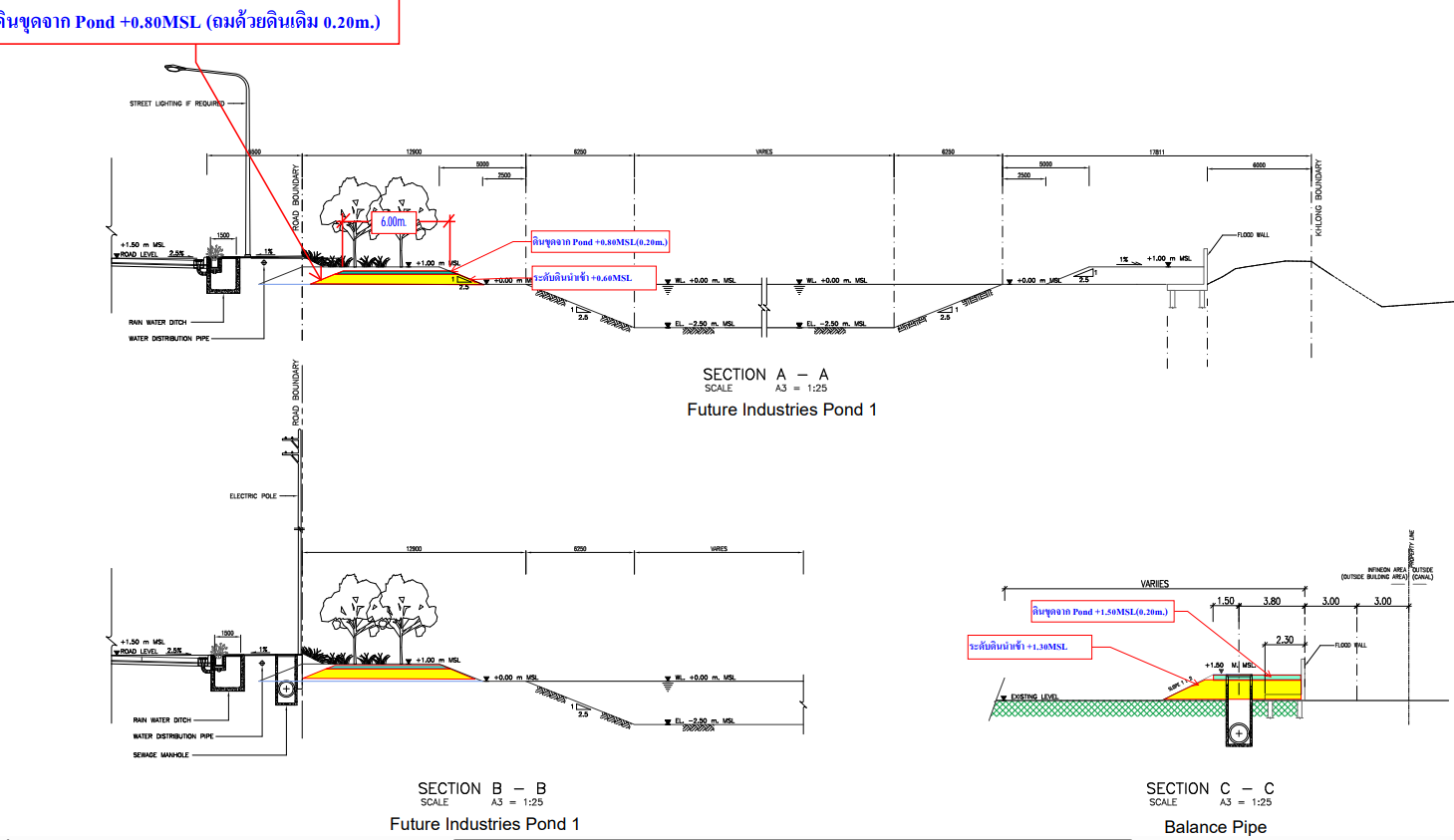 Township Retention Pond Master Plan in AutoCAD DWG Format
