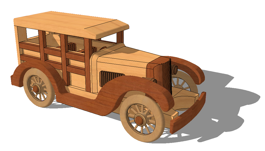 Toy jeep detail elevation 3d model SketchUp file