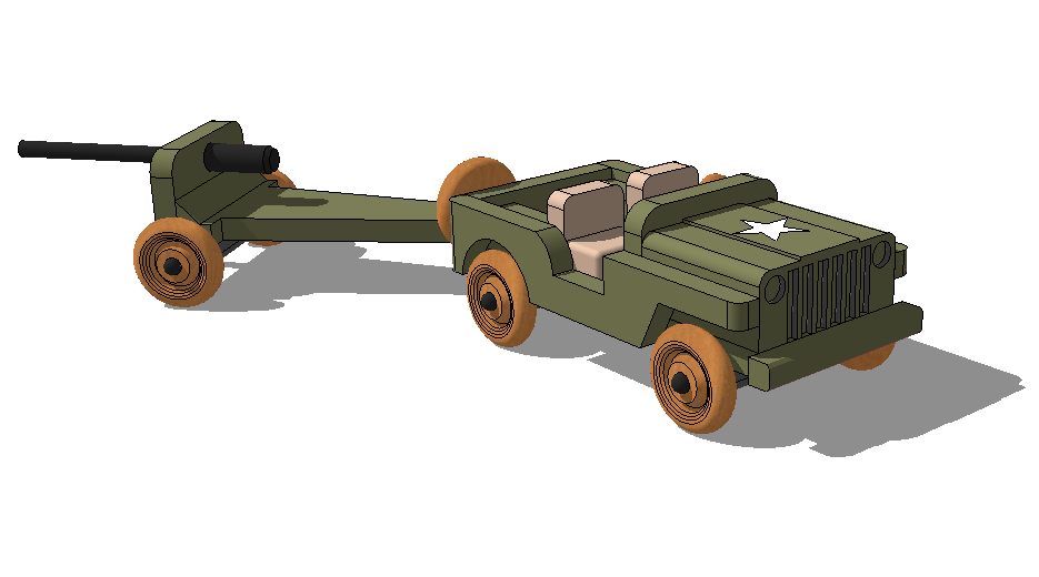 Toy jeep detail elevation 3d model sketch-up file