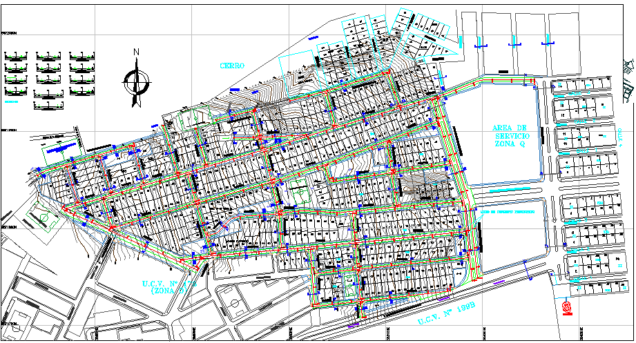 Tracks and trails architecture project dwg file