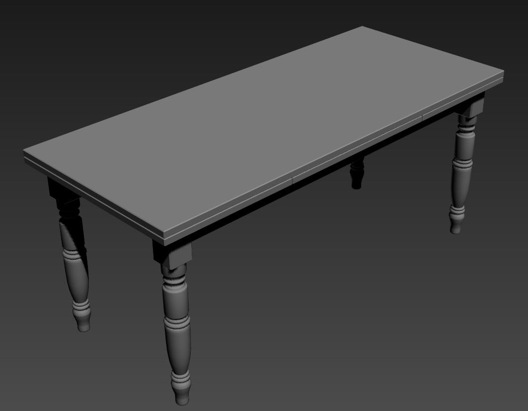 Traditional Style Elegant Center Table Design 3D MAX File