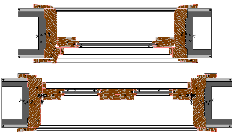 Traditional Window Frame Design and Elevation dwg file