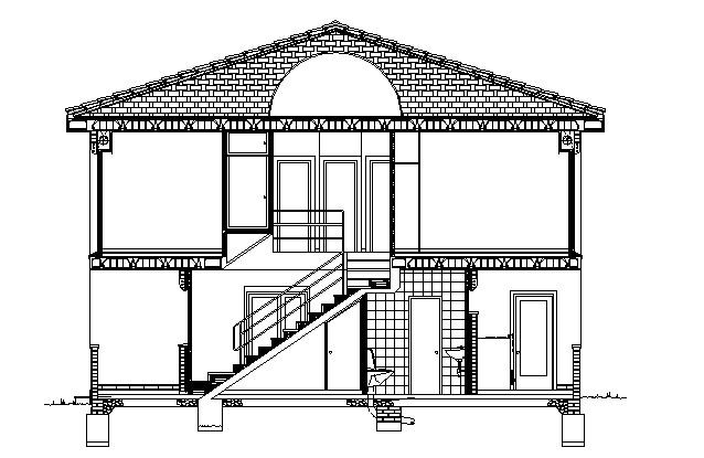Traditional concept building elevation