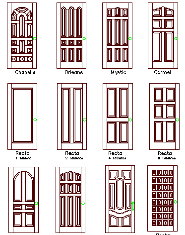 Traditional door design architecture project dwg file