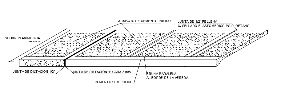 Traffic lane isometric path walk drawing is given in this file