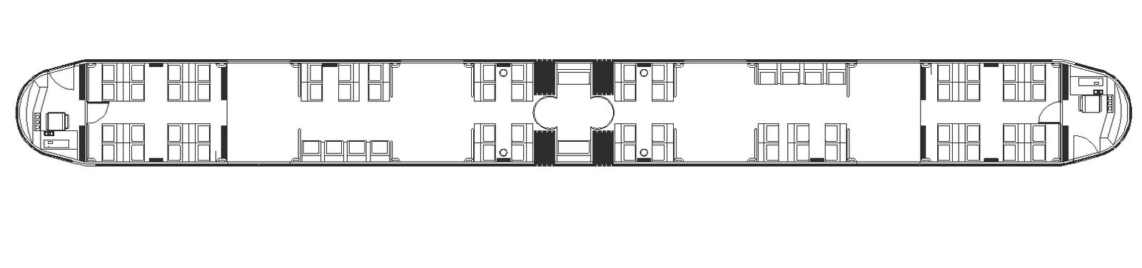 Train structure CAD machinery 2d view layout file