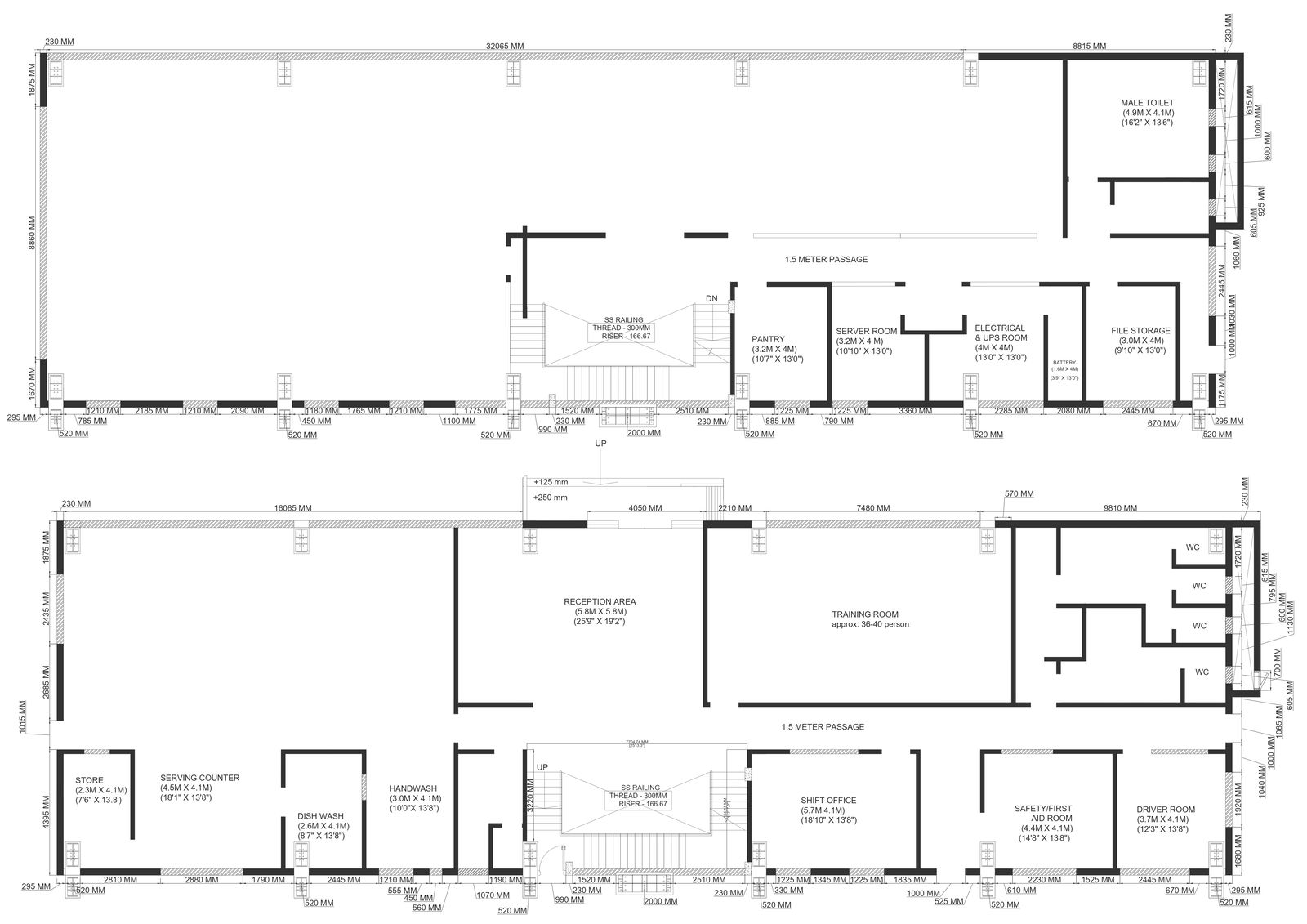 Training center plan with detail DWG AutoCAD file